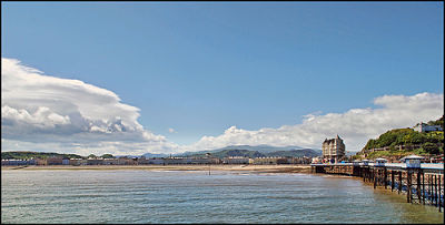 View from the end of the pier in Llandudno, North Wales