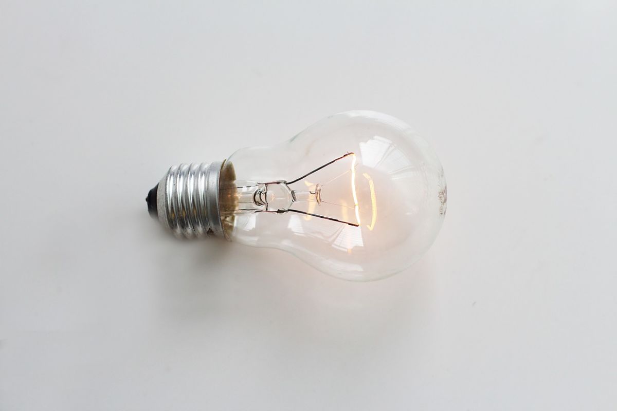illuminated light bulb