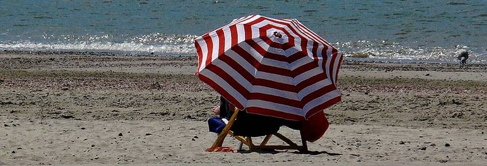 photo of person obscured by umbrella